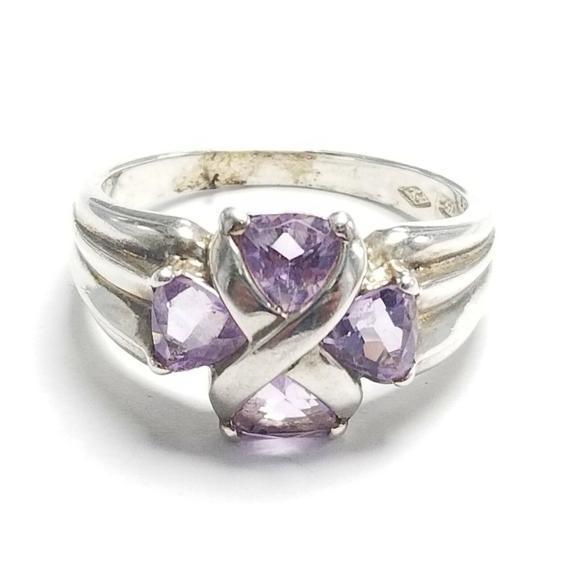 Jewelry - Women's Sterling Silver 925 Ring with Purple Stone